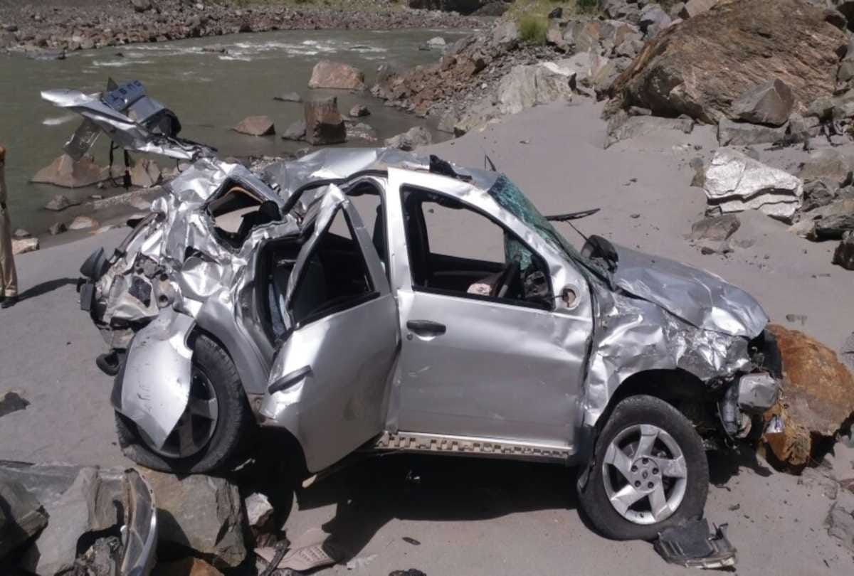 two people killed in a car accident at kinnaur himachal