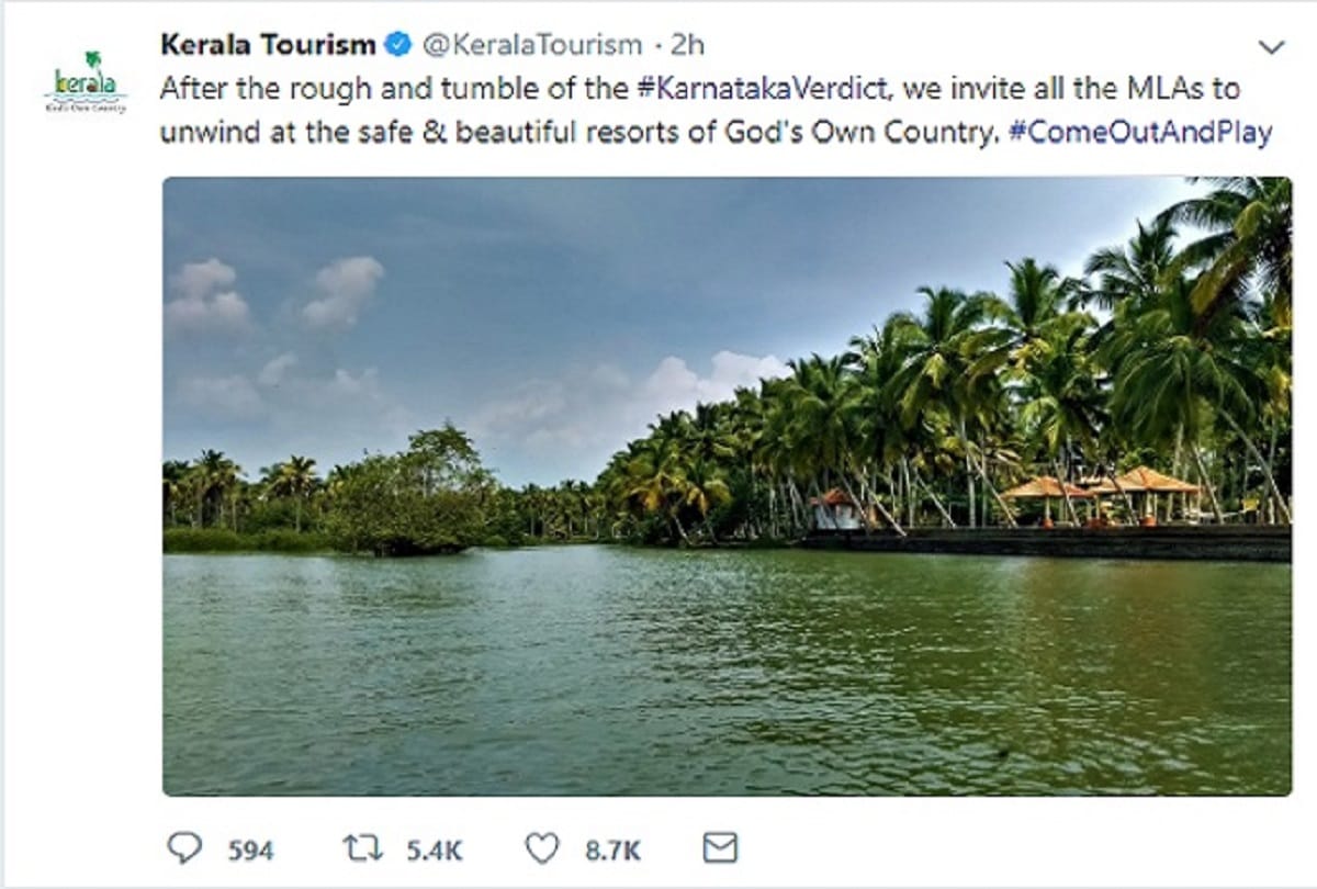 After the Karnataka Election Result Kerala Tourism offers beautiful resorts to MLAs for relax