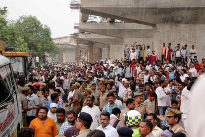 Varanasi flyover collapse anger and sadness at social media