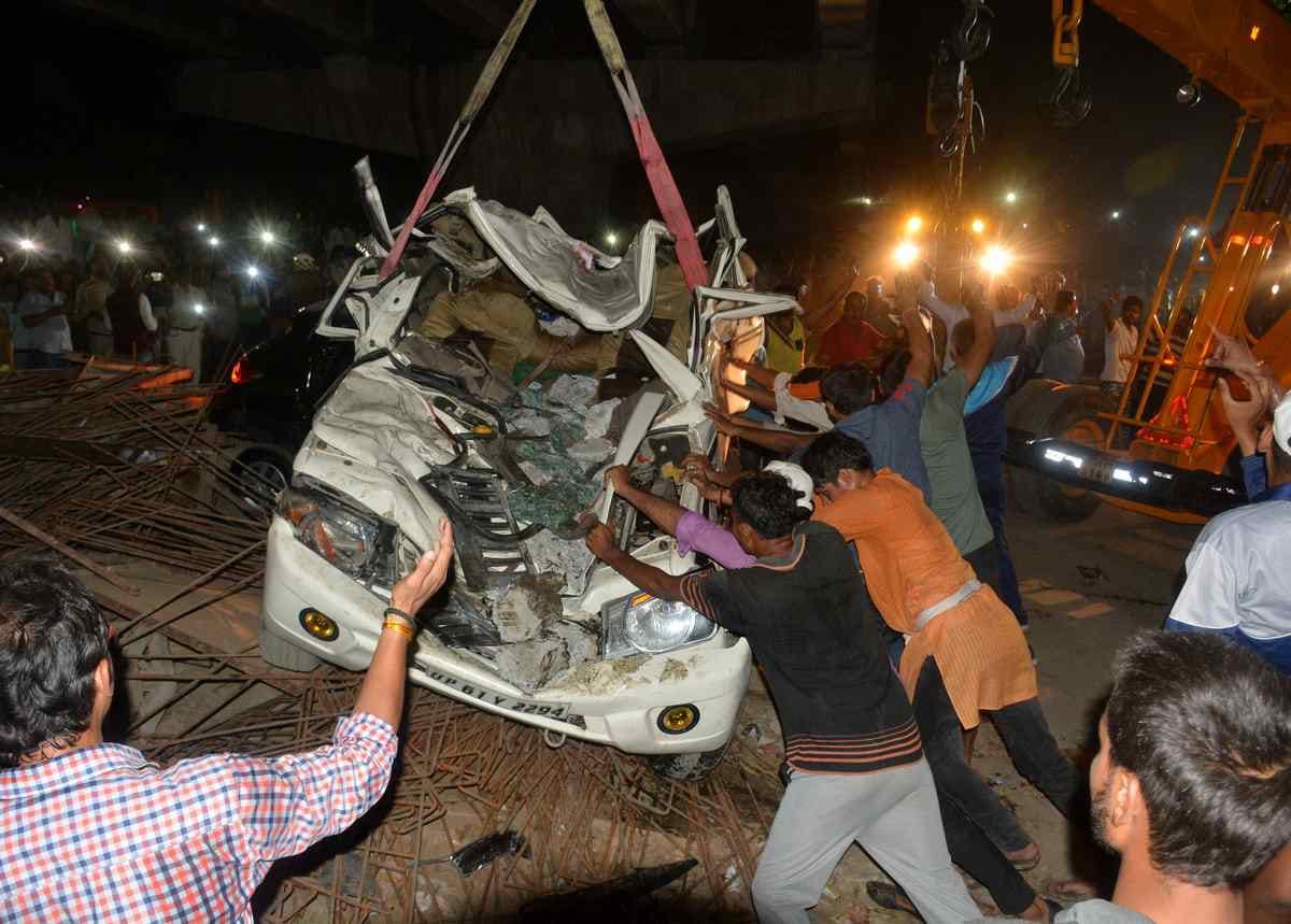 Varanasi flyover collapse officers shows carelessness