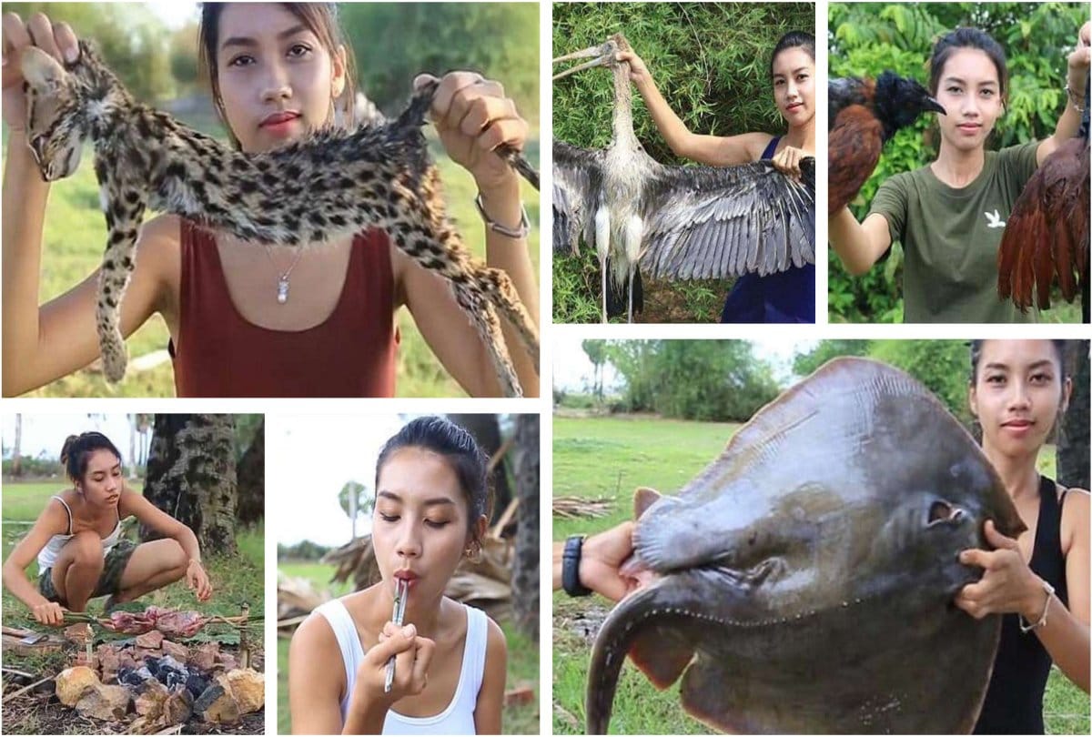 A youtuber lady arrest due to eating endangered species