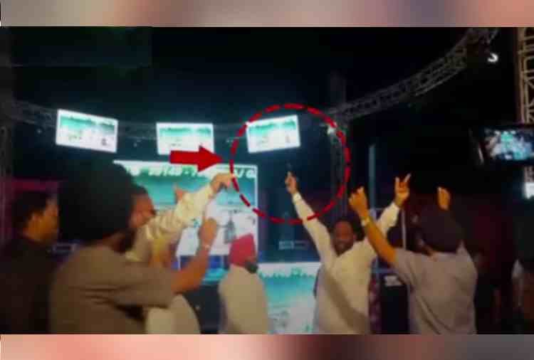 punjab, congress leader firing in marriage video viral on social media