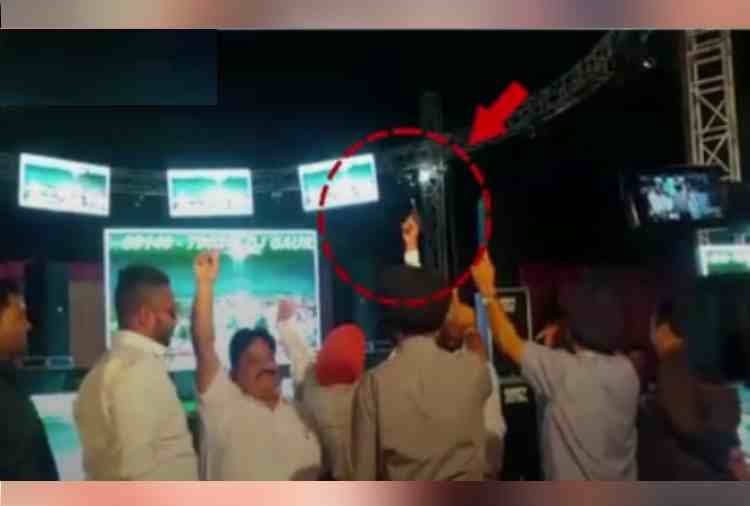 punjab, congress leader firing in marriage video viral on social media