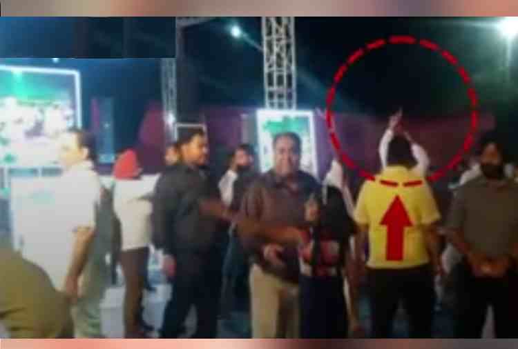 punjab, congress leader firing in marriage video viral on social media