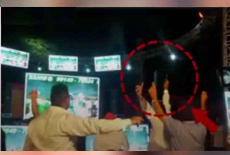 punjab, congress leader firing in marriage video viral on social media