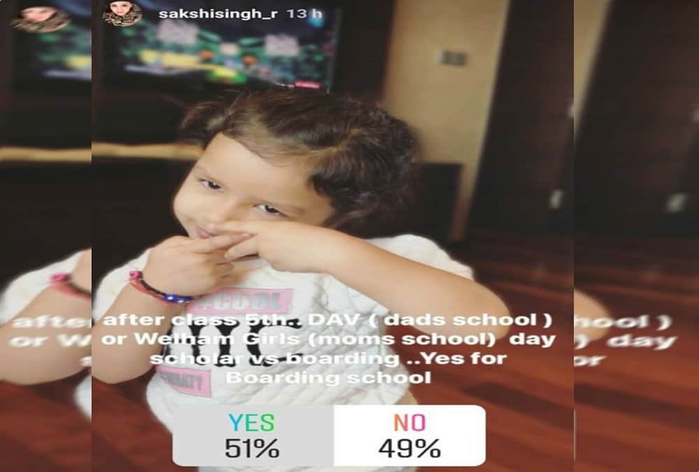Ms Dhoni daughter ziva schooling advice pole posted by sakshi on social media