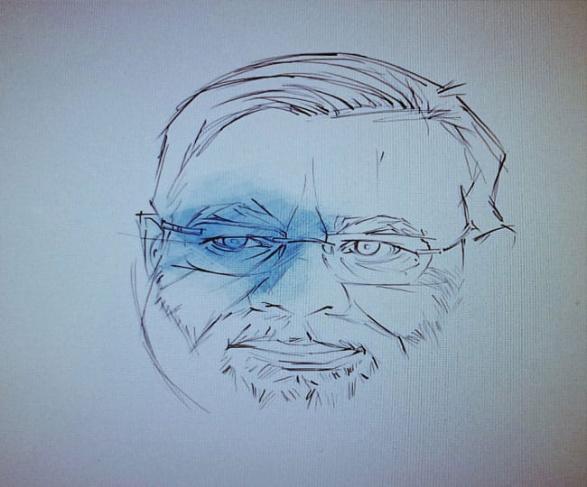 After angry Hanuman Karan acharya made PM Modi sketch