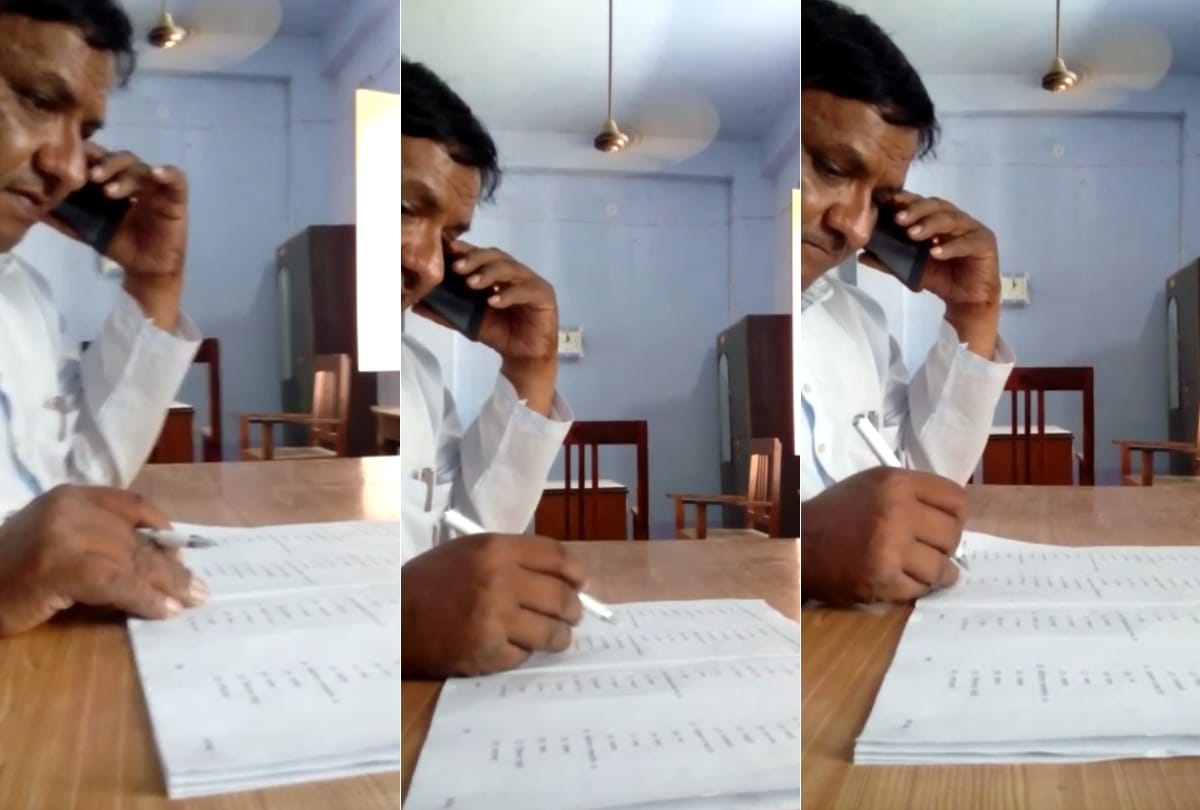 principal caught while solving the examination paper for student