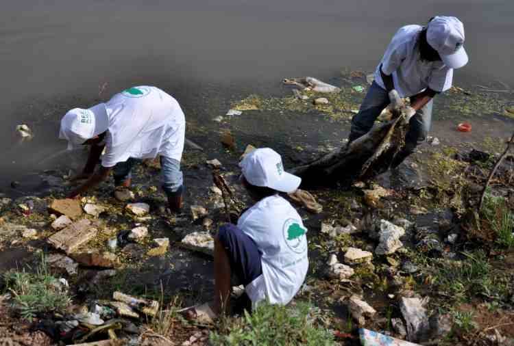 child labour in panchkula for ghaggar river cleaning