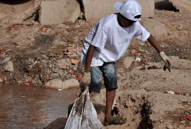 child labour in panchkula for ghaggar river cleaning