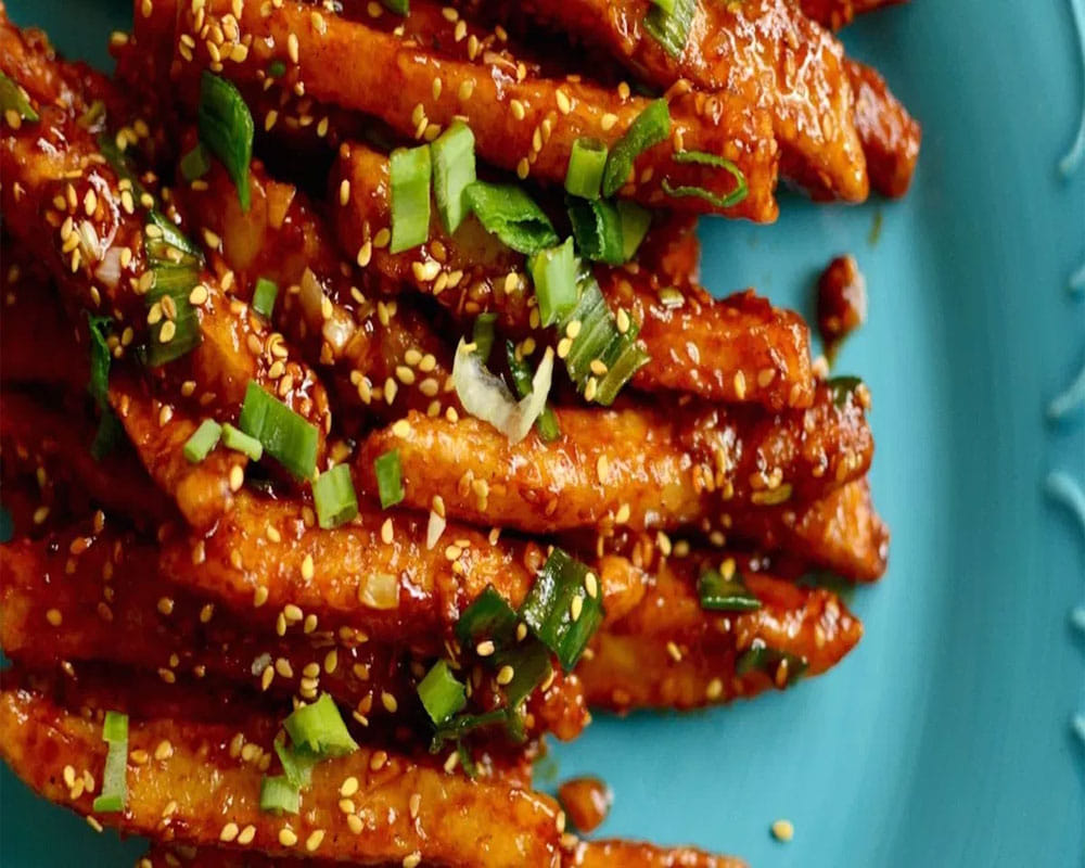 Recipe of honey chilli potato in hindi