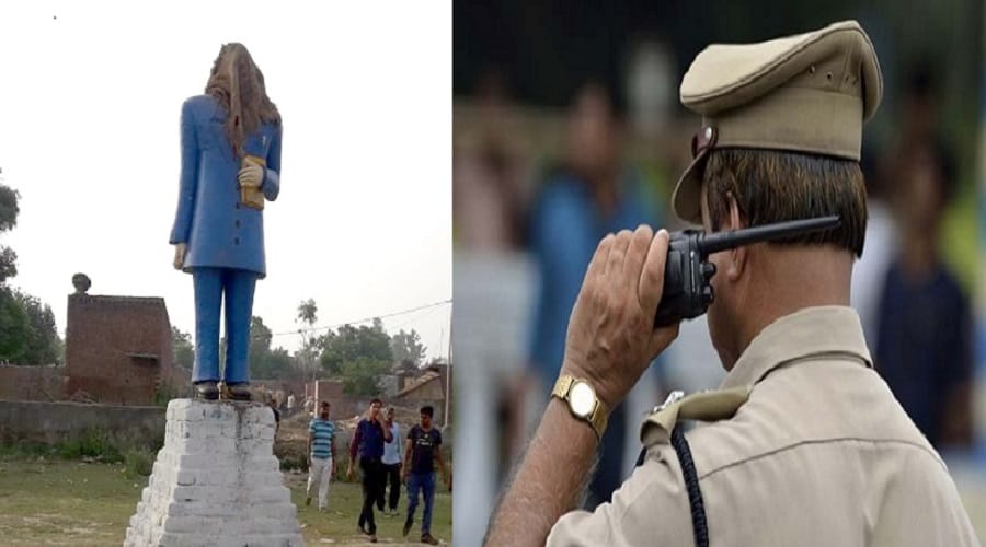 Ambedkar's image broke in Bijnor, Police force deployed