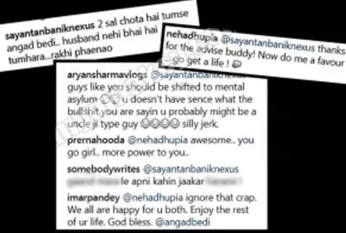 neha dhupia and angad bedi troll in social media delhi NCR