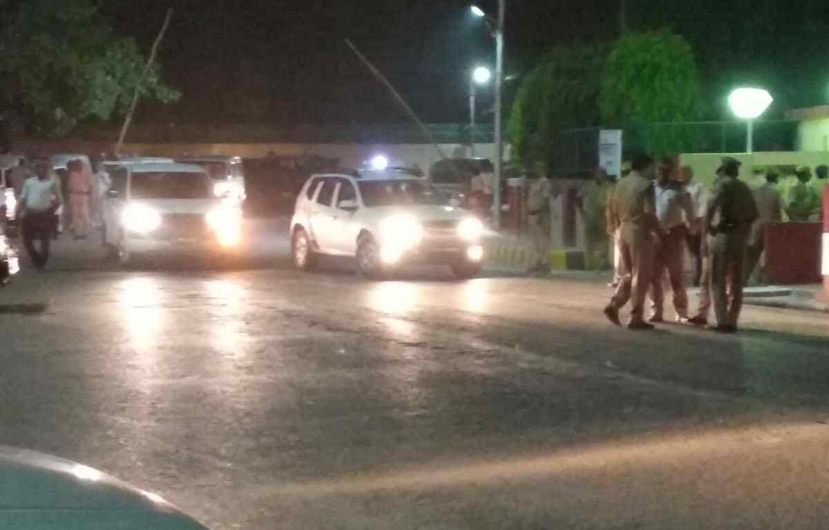 Cm yogi will inspection of construction work at night in varanasi 