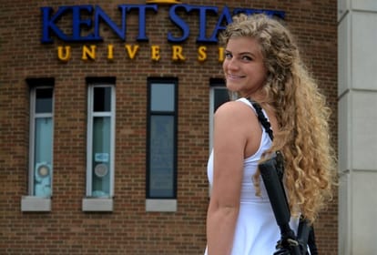 Know why this Kent State graduate visited college with Rifle