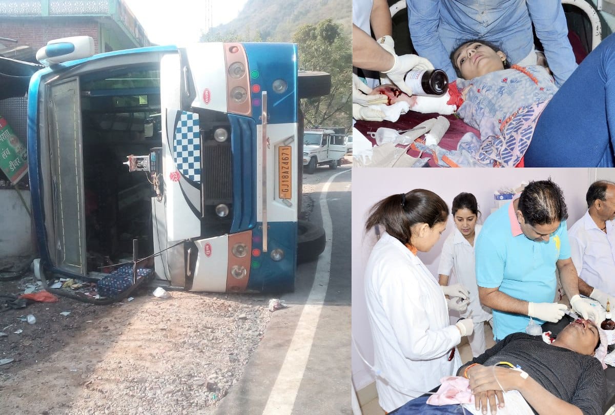 Bilaspur Tourist Bus accident 26 injured 3 refer to PGI Chandigarh