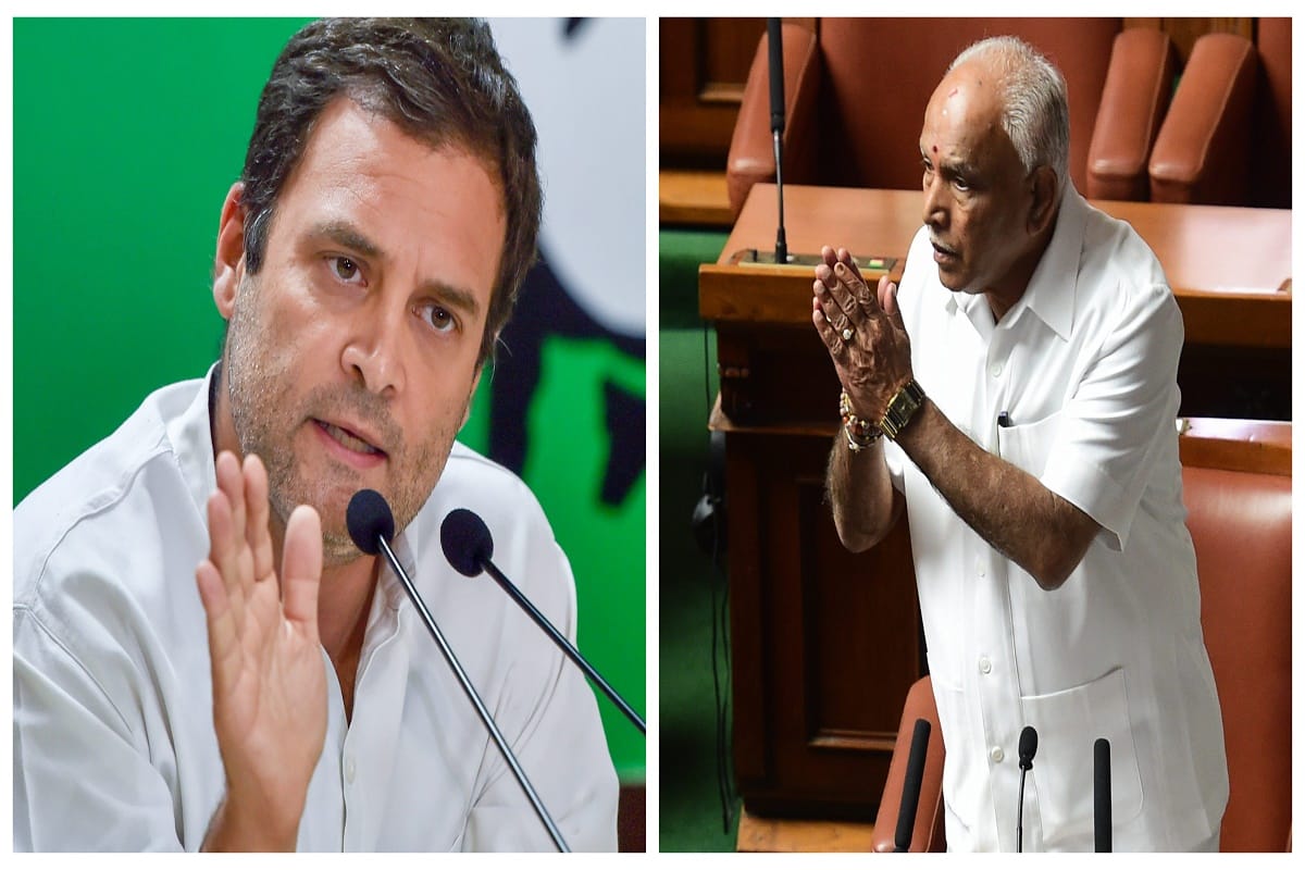 Rahul gandhi slams Pm Modi over karnataka floor test 