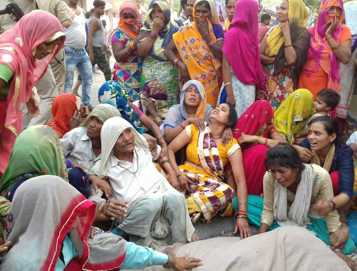 woman died in road accident in amroha