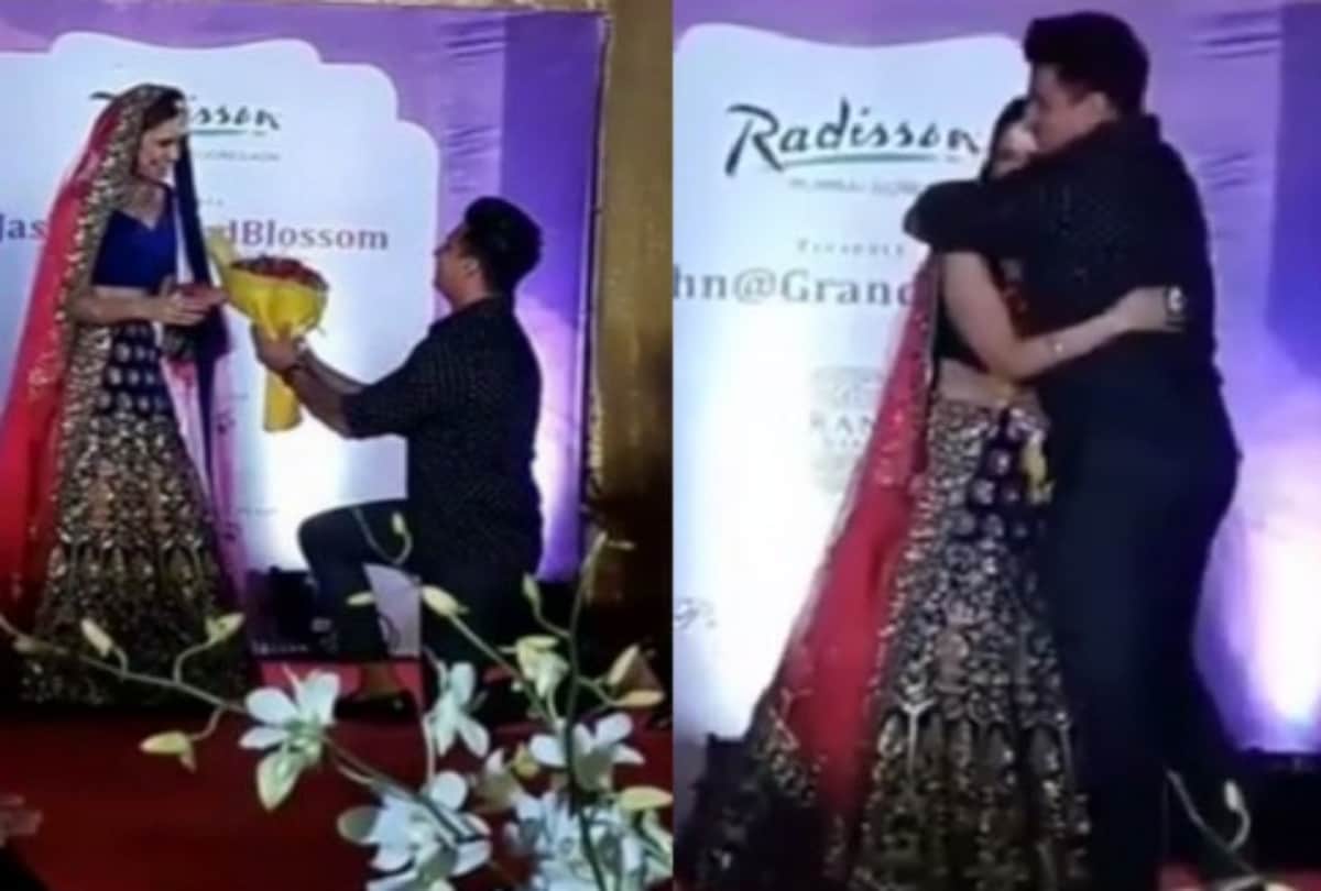 bigg boss ex contestant prince narula propose yuvika choudhary on ramp