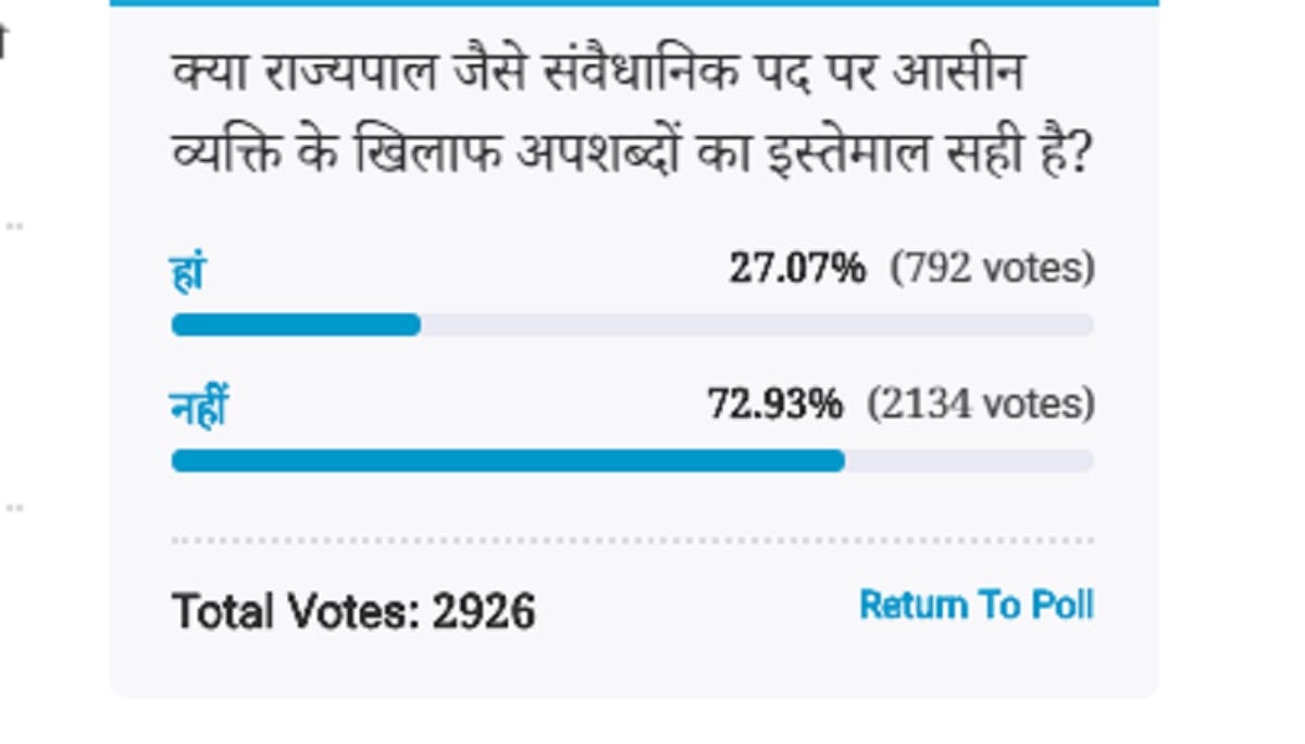 Amar Ujala Poll: use of abuses against a governor is not correct