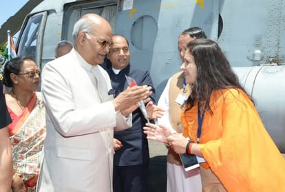 President Ram Nath Kovind arrives in shimla The Retreat Chharabra