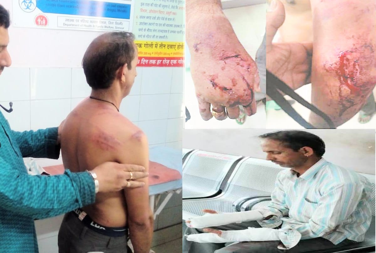 Husband beaten by wife in Sirmour Himachal Pradesh