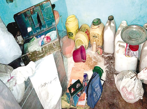 Cash and jewelery One lakh including theft