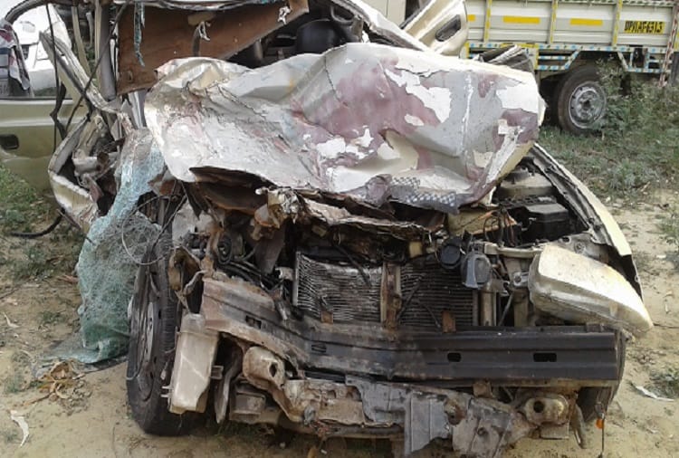 Accident of Honda City Car in Muzaffarnagar, Two killed, many injured