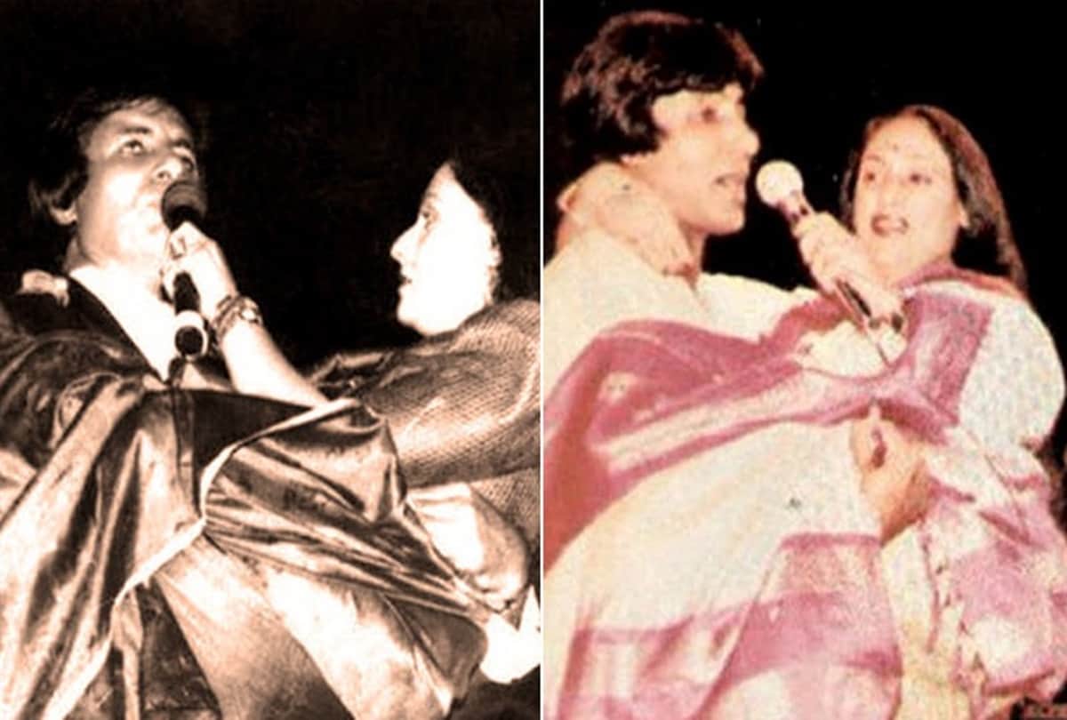 Amitabh Bachchan express his love for her wife jaya bachchan and sing mere angne mein song