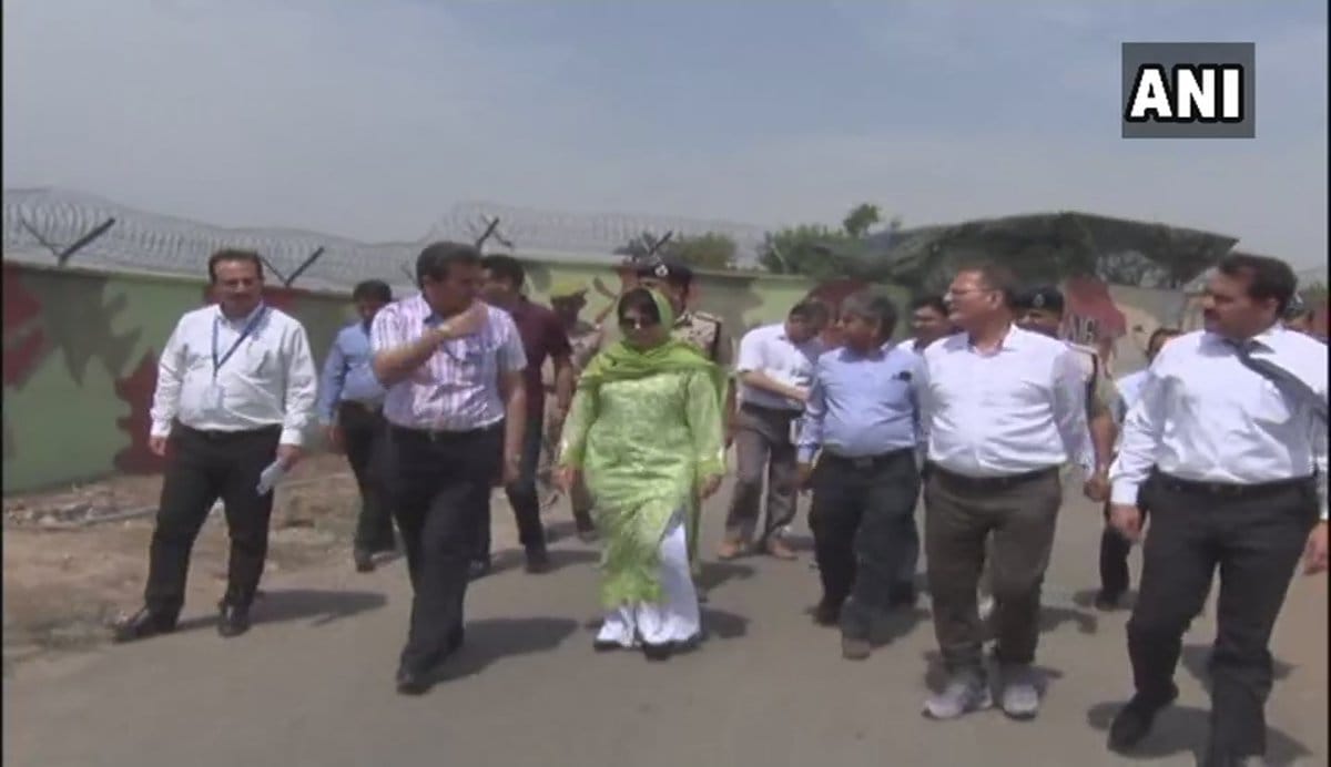 CM MEHBOOBA VISIT TO RS PURA SECTOR NEAR LOC J&K