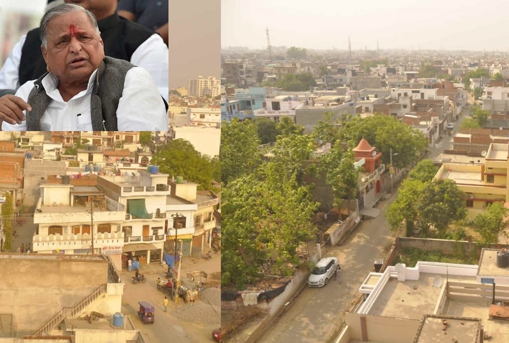 pics of mayawati and mulayam nagar of lucknow.