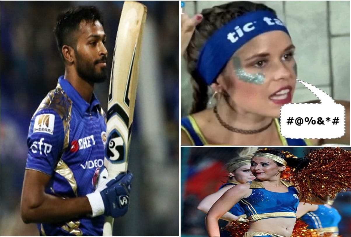 Mumbai Indians Cheerleader started spitting after dismissal of Hardik Pandya