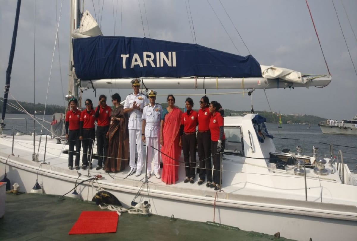 prime minister congratulates all-woman crew for sailing across the world