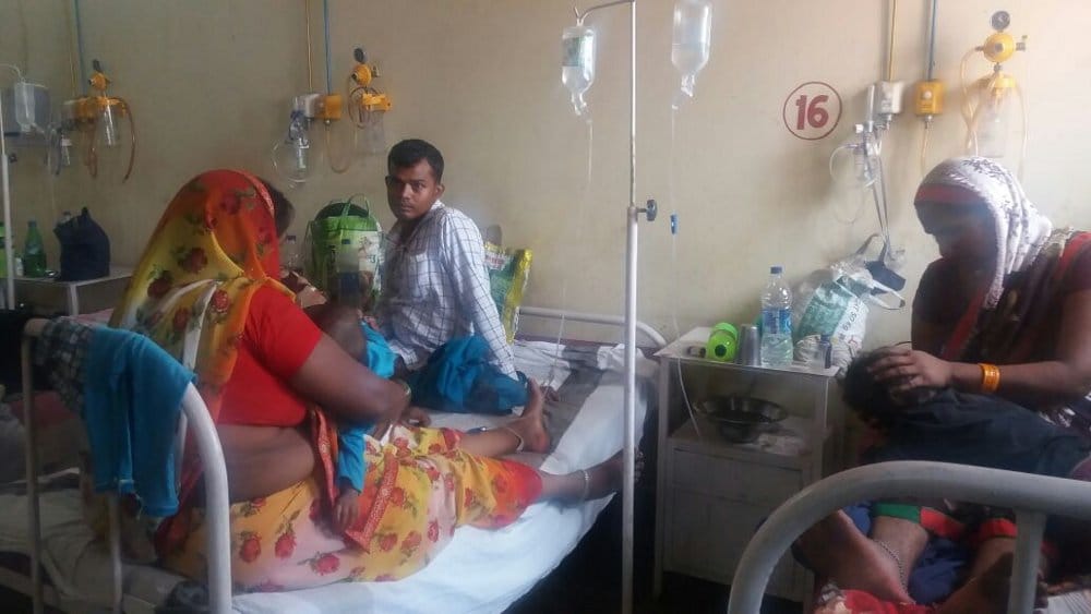 Nine children suffering from fever