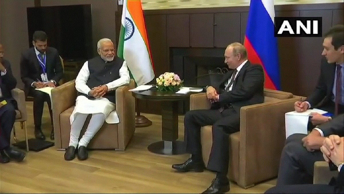  PM Narendra Modi arrives in Russia Sochi for an informal summit with President Vladimir Putin
