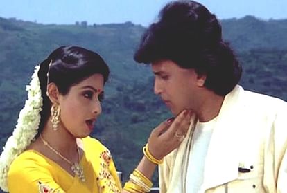 Sridevi: Mithun Chakraborty and Sridevi in the Hindi film Guru