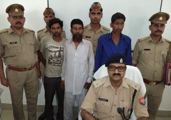three arrested after encounter