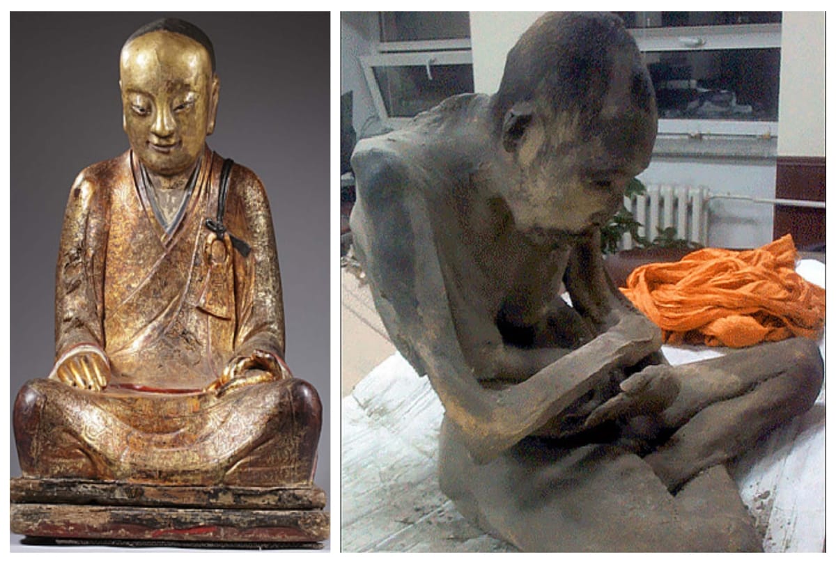 Mummified monk Found In 1000 year old gold buddha statue