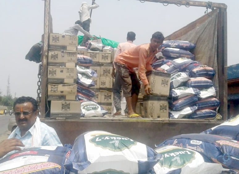 Haryana made 387 carton liquor seized 