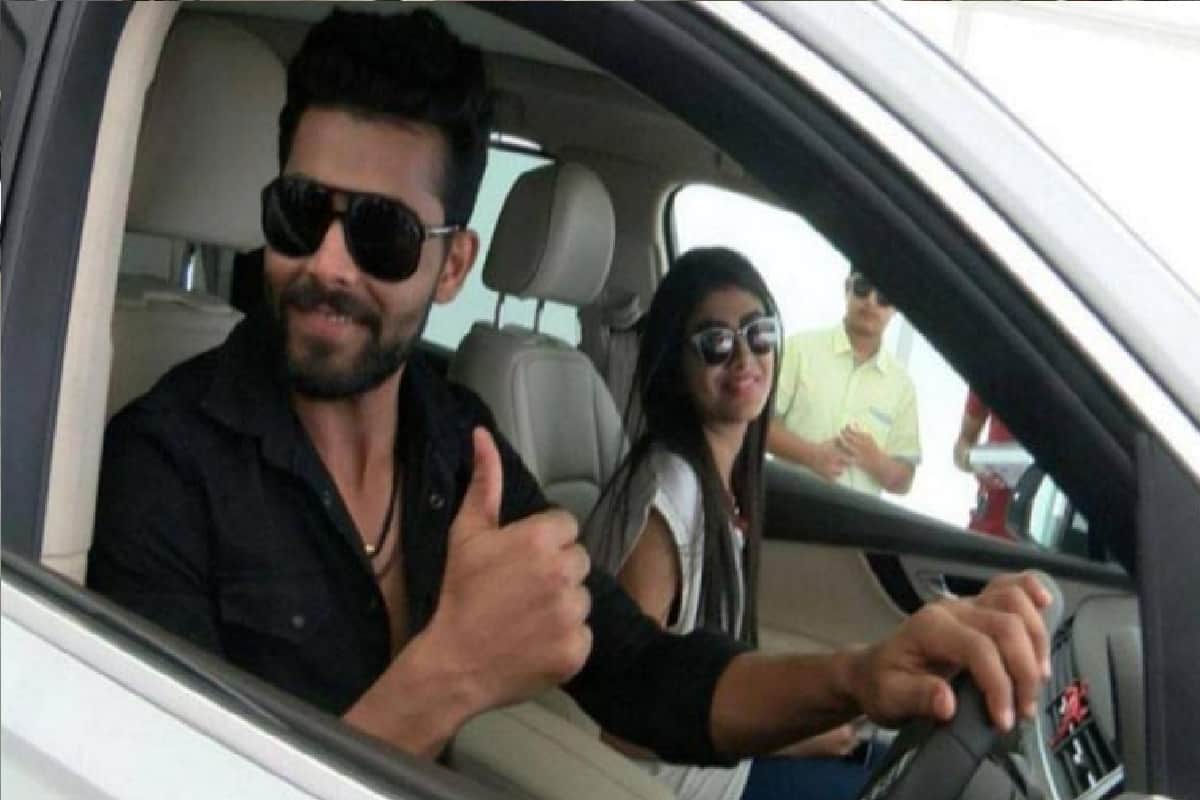 ravindra jadeja wife reeva car accident again in gujarat