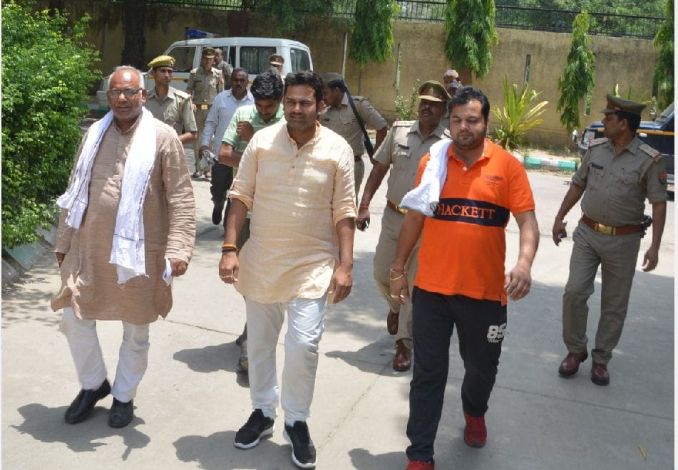 SP MLA Hariom Yadav and his son sent to jail in firozabad