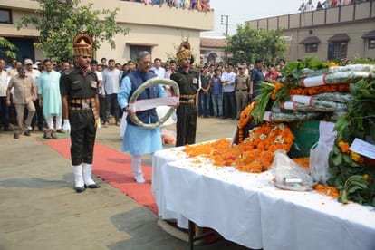 martyr deepak nainwal cremation in haridwar 
