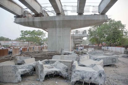 Varanasi flyover collapse police and setu nigam target each other