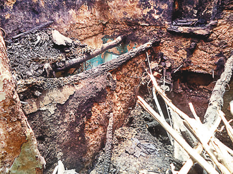 Two houses burnt with leakage cylinders, five scorched