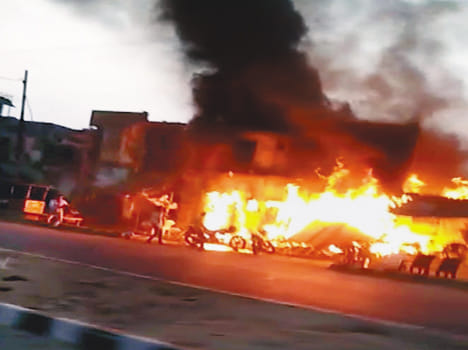 Fire, stampede with cylinder burst during refilling