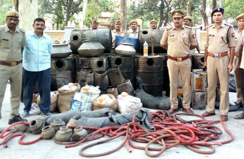 police destroys hooch batthis