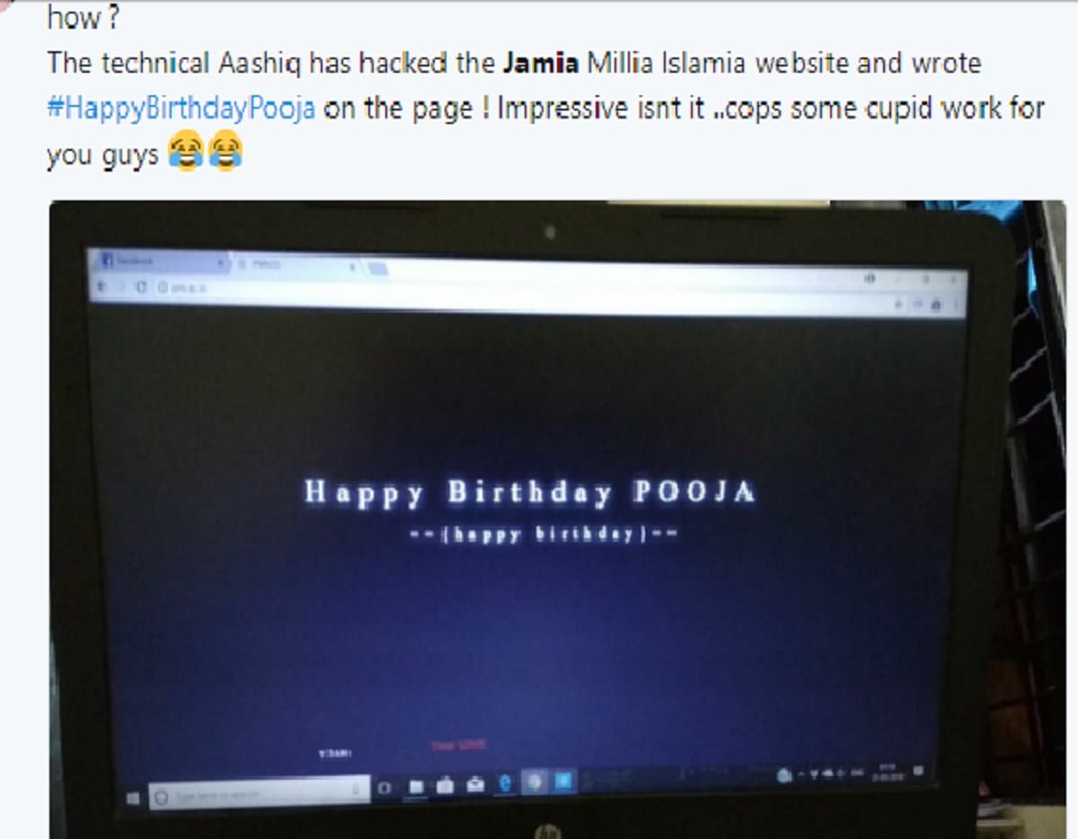 Jamia Millia website hacked again, hacker write reply of first message