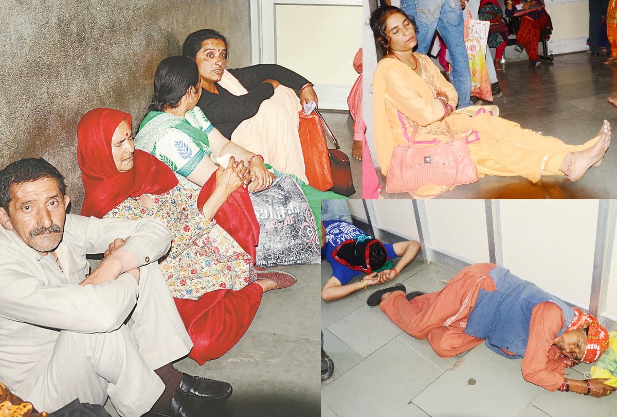 आईजीएमसी में बारी के इंतजार में फर्श पर लेट गए मरीज