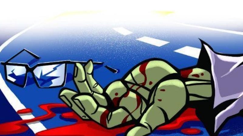 The woman was learning to drive a car, just a mistake and .. the old man crushed to death .