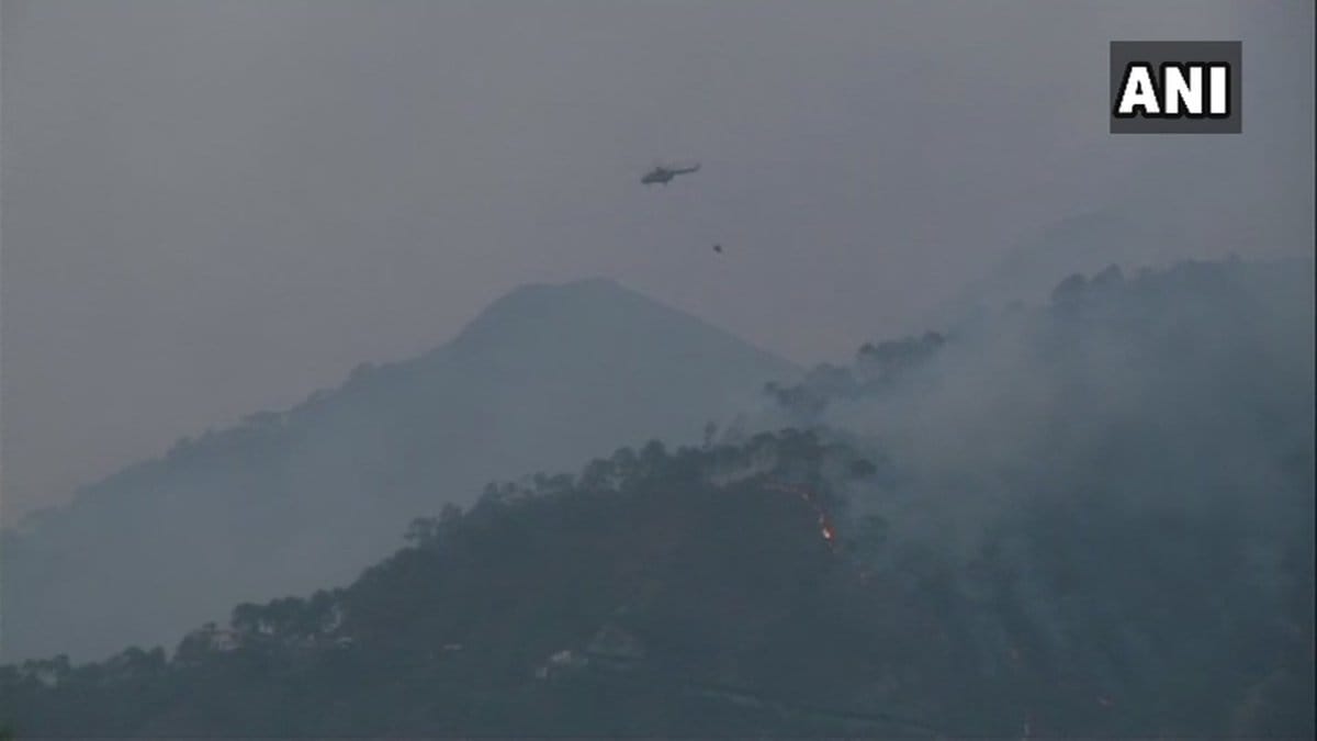 FIRE BROKE OUT IN MATA VIASHNO DEVI FOREST KATRA PICS
